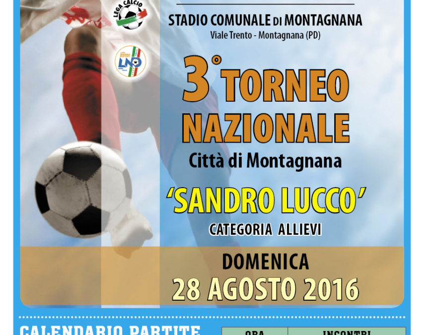 3° Torneo Nazionale Allievi “Sandro Lucco”